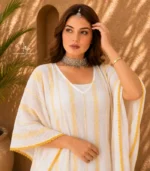 Yellow on White Kaftan - Image 4