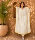 Yellow on White Kaftan