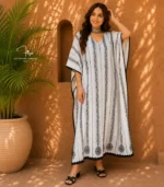 Black on White Kaftan