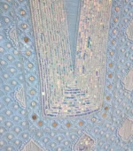 Powder Blue Chikankari Kurta Dupatta - Image 2