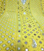 Yellow Mirror Work Chikankari Set - Image 4