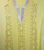 Yellow Mirror Work Chikankari Set - Image 2