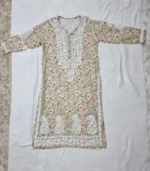 Light Green Chikankari Kurti - Image 3