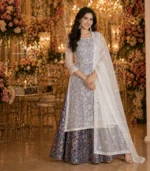 Noor Mehr A-Line Chikankari Set