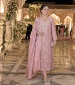 Dusty Pink Banarasi Chikankari Suit