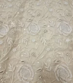 Organza Layered Chikankari Gown Set - Image 6