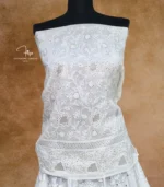 Unstitched Ivory Chanderi Lehenga Set - Image 7