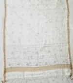 Unstitched Ivory Chanderi Lehenga Set - Image 8