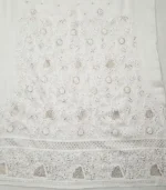 Unstitched Ivory Chanderi Lehenga Set - Image 9