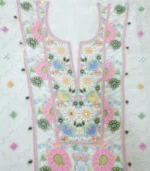Unstitched Pastel Lucknowi Organza Suit - Image 2