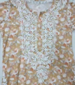 Peach Bloom Chikankari Kurti - Image 2