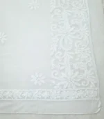 Safed Daisy Georgette Dupatta - Image 3