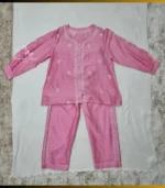 Rosé Chanderi Chikankari Co-ord Set - Image 4