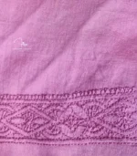 Unstitched Purple Lucknowi Chikankari Unisex Kurta Fabric - Image 7