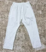 Buy White Chikankari Cotton Pants in Dubai