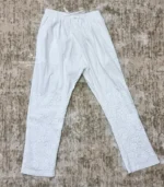 Buy White Chikankari Cotton Pants in Dubai