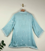 buy Satin shirt for women in Dubai. Lucknowi Chikankari top. Short Kurti in Dubai