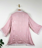buy Satin shirt for women in Dubai. Lucknowi Chikankari top. Short Kurti in Dubai