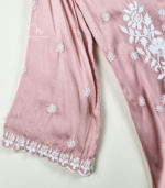 buy Satin shirt for women in Dubai. Lucknowi Chikankari top. Short Kurti in Dubai