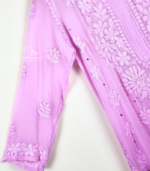 Lilac Ombre Lucknowi Chikankari Kurta with Mukaish