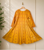 Buy Yellow and Pink Chikankari Anarkali in Dubai