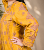 Buy Yellow and Pink Chikankari Anarkali in Dubai