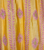 Buy Yellow and Pink Chikankari Anarkali in Dubai