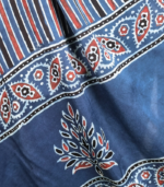 Indigo Blue Ajrakh Modal Satin Dupatta