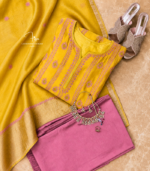 Buy Yellow and Pink Chikankari Anarkali in Dubai