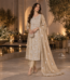golden Tissue Silk Chikankari suit in Dubai